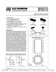 M74HCT75 datasheet pdf ST Microelectronics