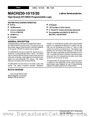 MACH230-20JC datasheet pdf Lattice Semiconductor