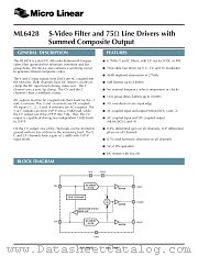 ML6428CS-1 datasheet pdf Micro Linear