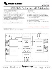 ML6698CH datasheet pdf Micro Linear