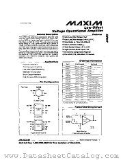 OP07CCSA datasheet pdf MAXIM - Dallas Semiconductor