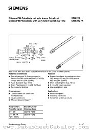 SFH229F datasheet pdf Siemens