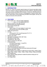 SNC725 datasheet pdf SONiX Technology Company