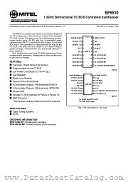 SP5510SNAMP datasheet pdf Mitel Semiconductor