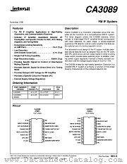 CA3089 datasheet pdf Intersil