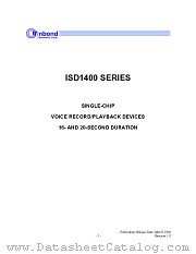 ISD1420 datasheet pdf Winbond Electronics