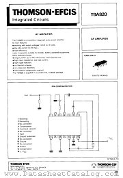 TBA820 datasheet pdf SGS Thomson Microelectronics