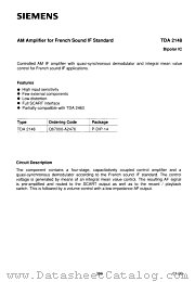 TDA2148 datasheet pdf Siemens