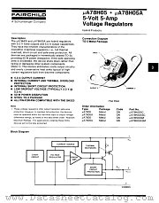 UA78H05 datasheet pdf Fairchild Semiconductor