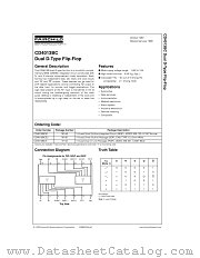 4013 datasheet pdf Fairchild Semiconductor