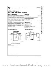 LM6313N datasheet pdf National Semiconductor