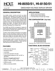 HI-8050PQI datasheet pdf Holt Integrated Circuits