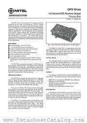 GPSORION datasheet pdf Mitel Semiconductor