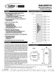 GAL20XV10 datasheet pdf Lattice Semiconductor