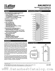 GAL26CV12B-15LPI datasheet pdf Lattice Semiconductor