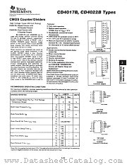 CD4017 datasheet pdf Texas Instruments