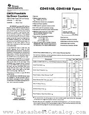CD4510 datasheet pdf Texas Instruments