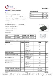 BSC022N03 datasheet pdf Infineon