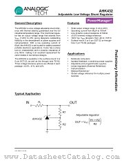 AHK432 datasheet pdf ANALOGIC TECH