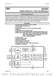 AK4383 datasheet pdf Asahi Kasei Microsystems