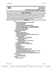 AK4702 datasheet pdf Asahi Kasei Microsystems