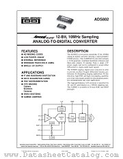 ADS802U datasheet pdf Burr Brown