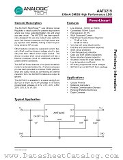 AAT3215IJS-25-T1 datasheet pdf ANALOGIC TECH