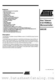 MC-80C32E-30 datasheet pdf Atmel