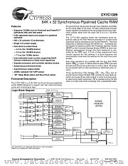 CY7C1329-75AC datasheet pdf Cypress