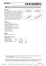 CXA1563S datasheet pdf SONY