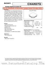 CXA2027 datasheet pdf SONY