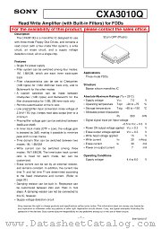 CXA3010 datasheet pdf SONY