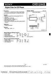 CXD1244S datasheet pdf SONY