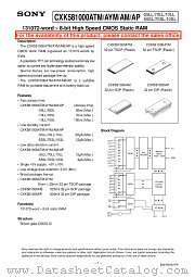 CXK581000AM-10LL datasheet pdf SONY