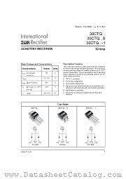 30CTQ...-1 datasheet pdf International Rectifier