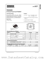 FDC645 datasheet pdf Fairchild Semiconductor