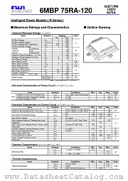 6MBP75RA-120 datasheet pdf Fuji Electric