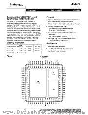 ISL6571CR datasheet pdf Intersil