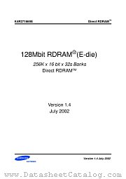 K4R271669E datasheet pdf Samsung Electronic