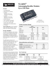 VI-ARM-T22 datasheet pdf Vicor Corporation