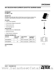 ZHCS2000TA datasheet pdf Zetex Semiconductors