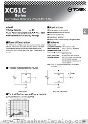 XC61CN1502LH datasheet pdf Torex Semiconductor