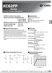 XC62FP5001LH datasheet pdf Torex Semiconductor