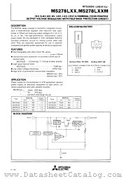 M5278L10M datasheet pdf Mitsubishi Electric Corporation