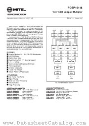 PDSP16116MCGGDR datasheet pdf Mitel Semiconductor