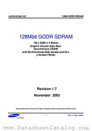 K4D263238E datasheet pdf Samsung Electronic