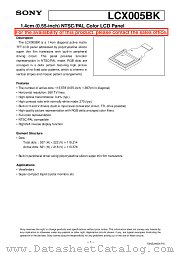 LCX005 datasheet pdf SONY