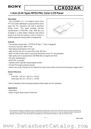 LCX032 datasheet pdf SONY