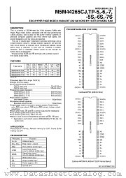 M5M44265CTP-7 datasheet pdf Mitsubishi Electric Corporation