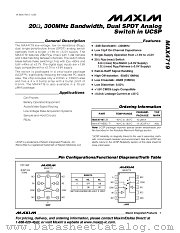MAX4719EUB datasheet pdf MAXIM - Dallas Semiconductor